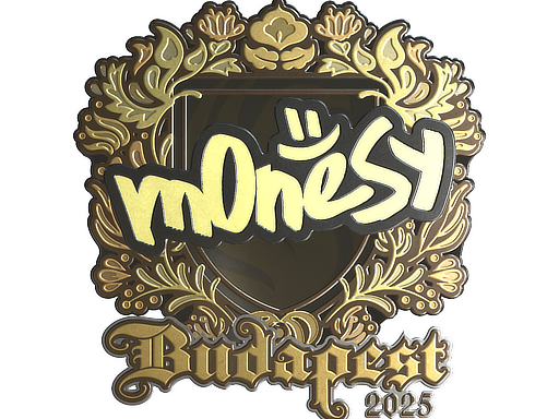 Наклейка | m0NESY (золотая) | Будапешт-2025