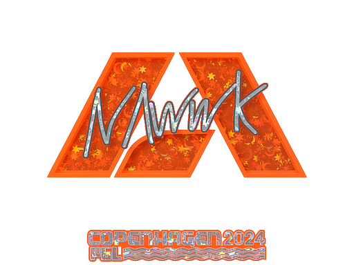 Наклейка | nawwk (с блёстками) | Копенгаген-2024