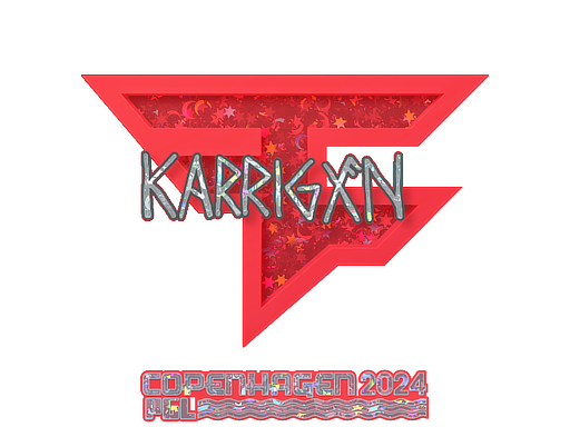 Наклейка | karrigan (с блёстками) | Копенгаген-2024