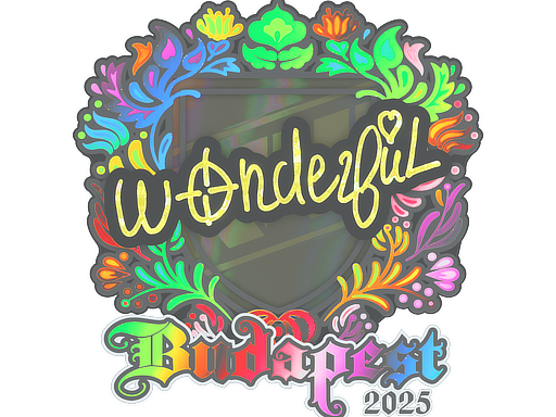 Наклейка | w0nderful (голографическая) | Будапешт-2025