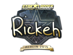 Наклейка | Rickeh (золотая) | Берлин-2019