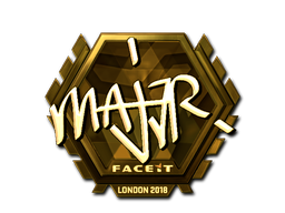 Наклейка | MAJ3R (золотая) | Лондон-2018