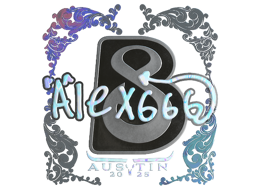 Наклейка | alex666 (голографическая) | Остин-2025