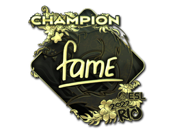 Наклейка | fame (золотая, чемпион) | Рио-2022