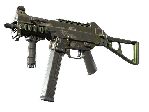 UMP-45 | Green Swirl (Закаленное в боях)