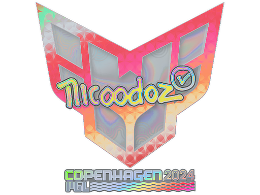Наклейка | nicoodoz (голографическая) | Копенгаген-2024