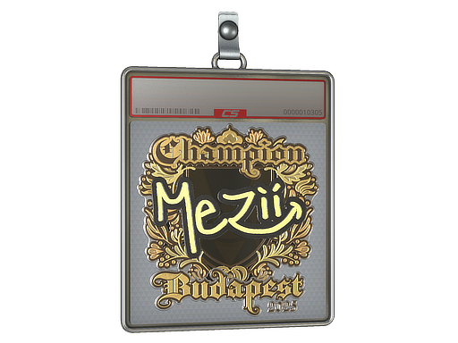 Sticker Slab | mezii (Gold, Champion) | Budapest 2025
