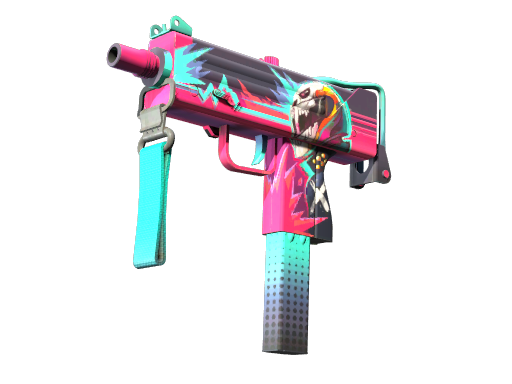 StatTrak™ MAC-10 | Neon Rider (Немного поношенное)