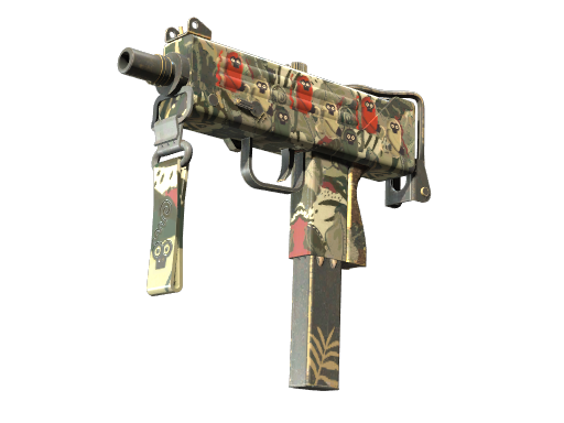 StatTrak™ MAC-10 | Monkeyflage (Немного поношенное)