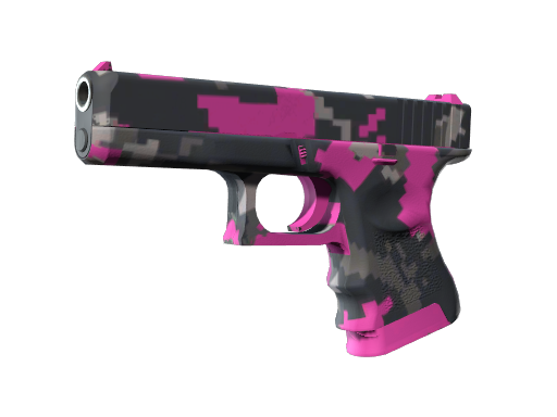 Сувенирный Glock-18 | Пиксельный камуфляж «Розовый» (Немного поношенное)