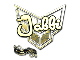 Наклейка | jabbi (золотая) | Париж-2023