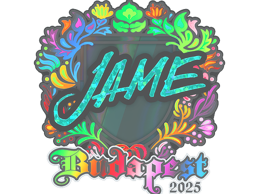 Наклейка | Jame (голографическая) | Будапешт-2025