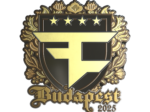 Наклейка | FaZe Clan (золотая) | Будапешт-2025