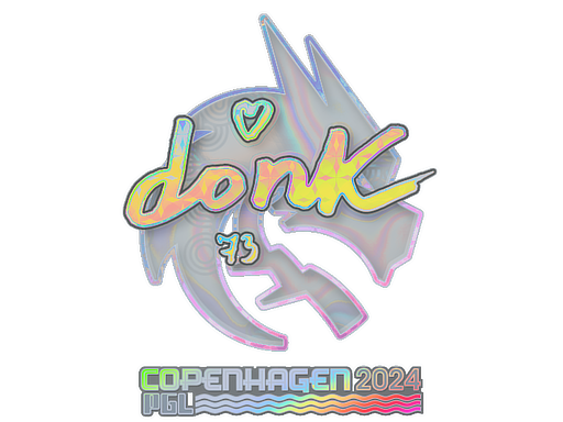 Наклейка | donk (голографическая) | Копенгаген-2024
