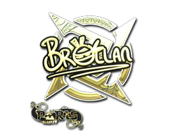 Наклейка | Brollan (золотая) | Париж-2023