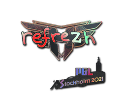 Наклейка | refrezh (голографическая) | Стокгольм-2021