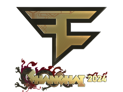 Наклейка | FaZe Clan (золотая) | Шанхай-2024