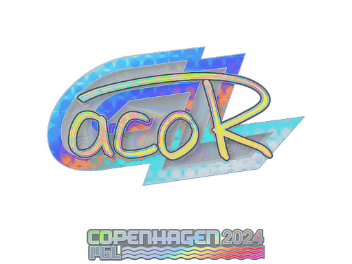 Наклейка | acoR (голографическая) | Копенгаген-2024