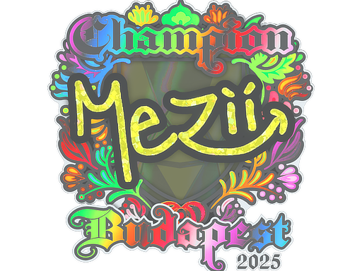 Sticker | mezii (Holo, Champion) | Budapest 2025