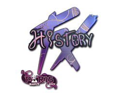 Наклейка | History (голографическая) | Париж-2023
