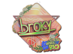 Наклейка | broky (голографическая) | Рио-2022