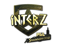 Наклейка | interz (золотая) | Стокгольм-2021