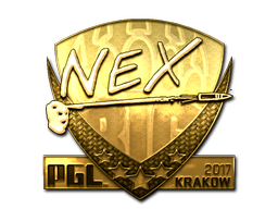 Наклейка | nex (золотая) | Краков-2017