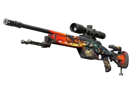 StatTrak™ SSG 08 | Dragonfire (Поношенное)