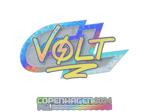 Наклейка | volt (голографическая) | Копенгаген-2024