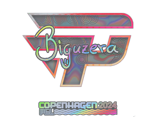 Наклейка | biguzera (голографическая) | Копенгаген-2024