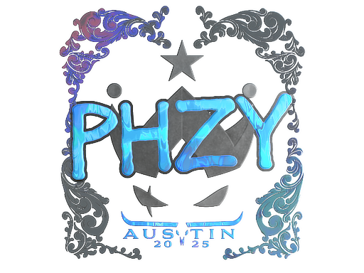 Наклейка | phzy (голографическая) | Остин-2025
