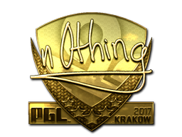 Наклейка | n0thing (золотая) | Краков-2017