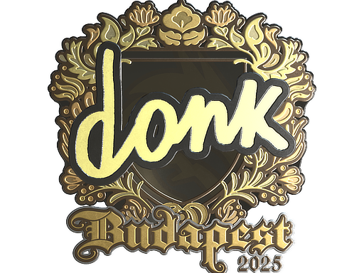 Наклейка | donk (золотая) | Будапешт-2025