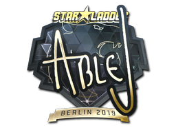 Наклейка | ableJ (золотая) | Берлин-2019
