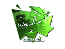 Наклейка | WorldEdit (металлическая) | Кёльн-2016