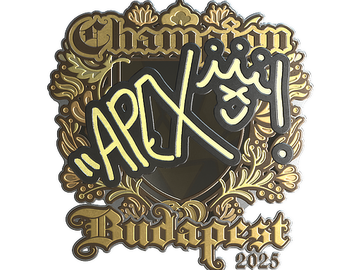 Наклейка | apEX (золотая, чемпион) | Будапешт-2025