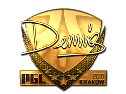 Наклейка | dennis (золотая) | Краков-2017