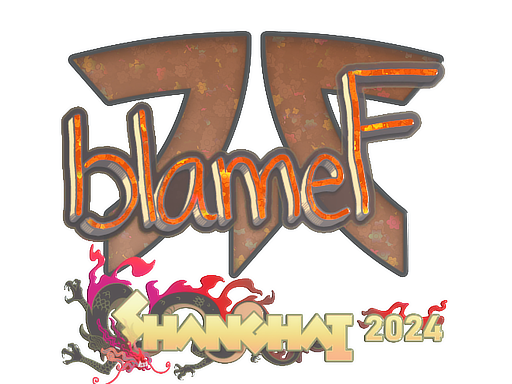 Наклейка | blameF (с блёстками) | Шанхай-2024