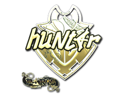 Наклейка | huNter- (золотая) | Париж-2023