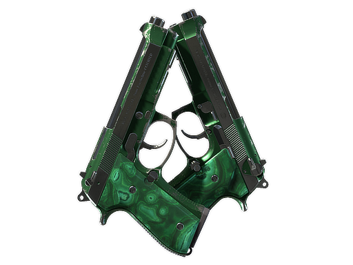 Dual Berettas | Polished Malachite (После полевых испытаний)
