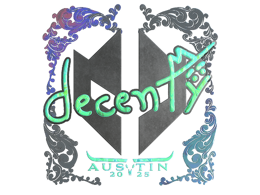 Наклейка | decenty (голографическая) | Остин-2025