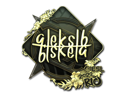 Наклейка | Aleksib (золотая) | Рио-2022