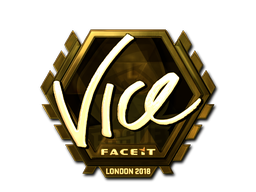 Наклейка | vice (золотая) | Лондон-2018