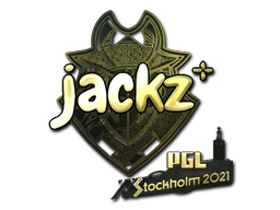 Наклейка | JACKZ (золотая) | Стокгольм-2021