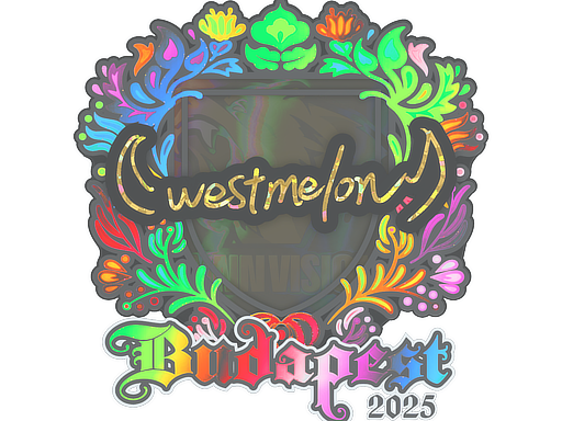 Наклейка | westmelon (голографическая) | Будапешт-2025