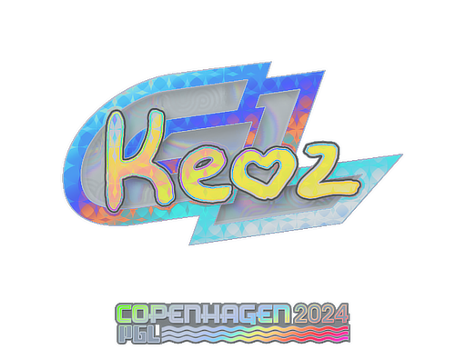 Наклейка | Keoz (голографическая) | Копенгаген-2024