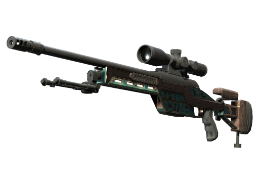SSG 08 | Azure Glyph (Закаленное в боях)