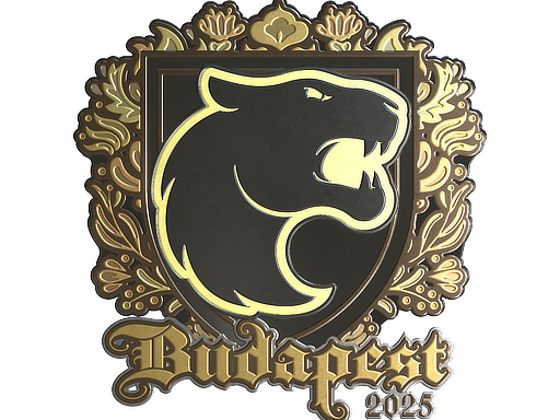Наклейка | FURIA (золотая) | Будапешт-2025