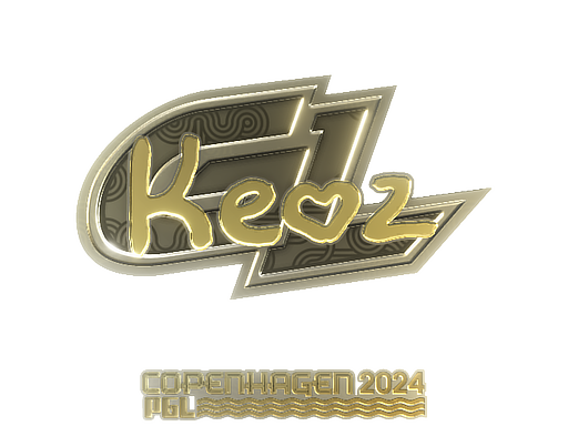 Наклейка | Keoz (золотая) | Копенгаген-2024