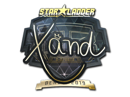 Наклейка | xand (золотая) | Берлин-2019